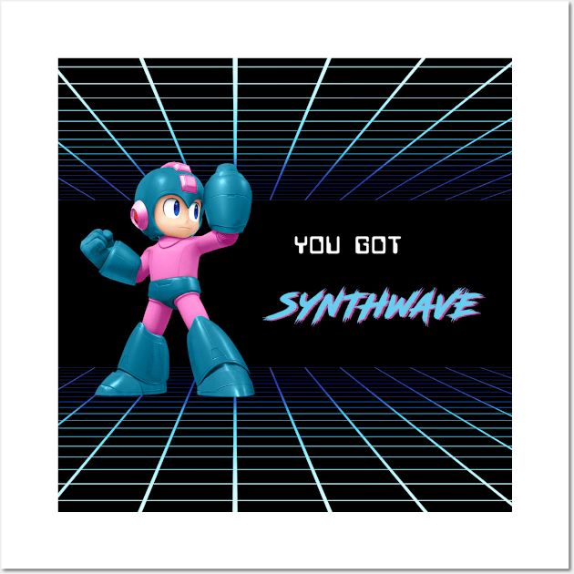 Megaman Synthwave get Wall Art by EliWhitney1985